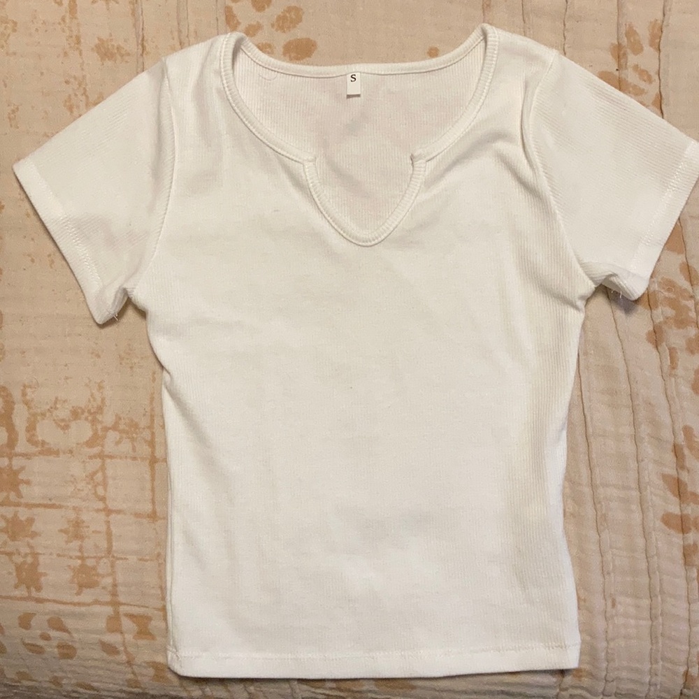 White crop top